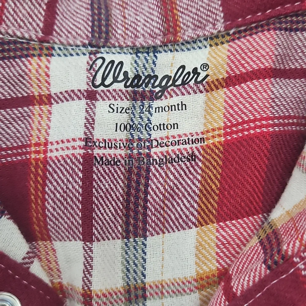 Wrangler Baby Pearl Snap Bodysuit Size 24m